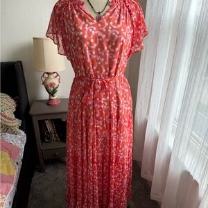 Jade by Johnny Was Pink and Coral and White polka dot